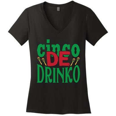 Cinco De Drinko 3 Women's V-Neck T-Shirt