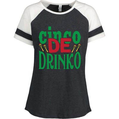 Cinco De Drinko 3 Enza Ladies Jersey Colorblock Tee