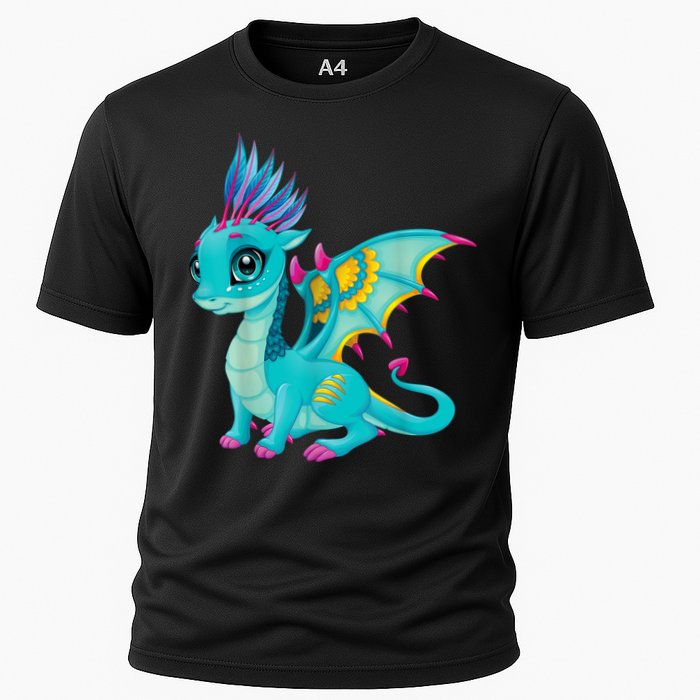 Cute Dragon Design Cooling Performance Crew T-Shirt