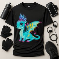 Cute Dragon Design Cooling Performance Crew T-Shirt