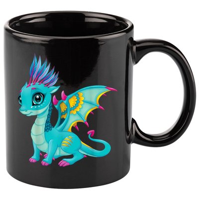 Cute Dragon Design 11oz C Handle Ceramic Mug