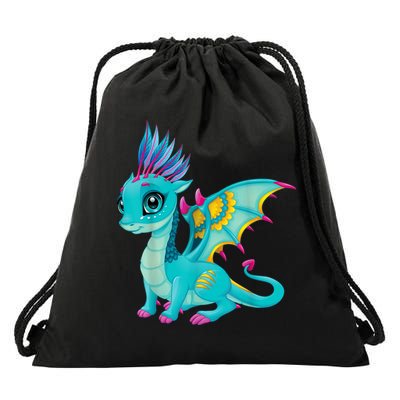 Cute Dragon Design Drawstring Bag