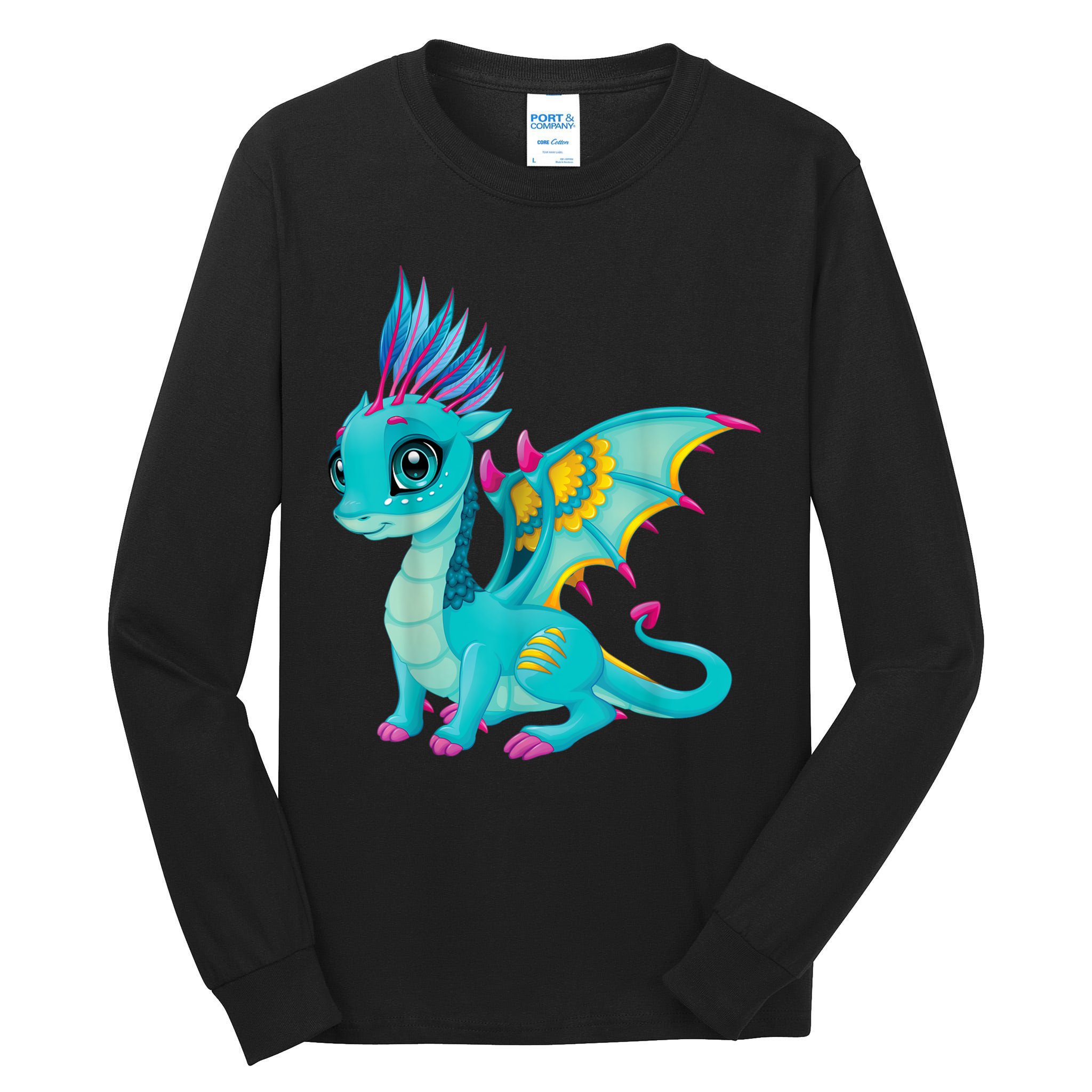 Cute Dragon Design Tall Long Sleeve T-Shirt