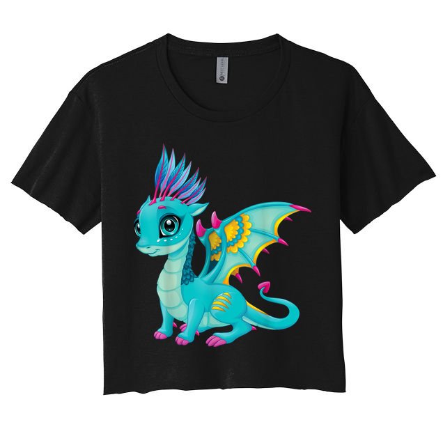 Cute Dragon Design Crop Top