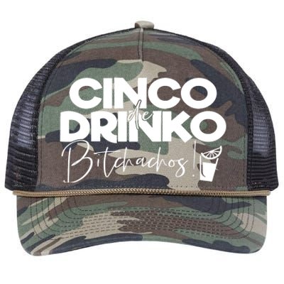 Cinco De Drinko Bitchachos! Retro Rope Trucker Hat Cap