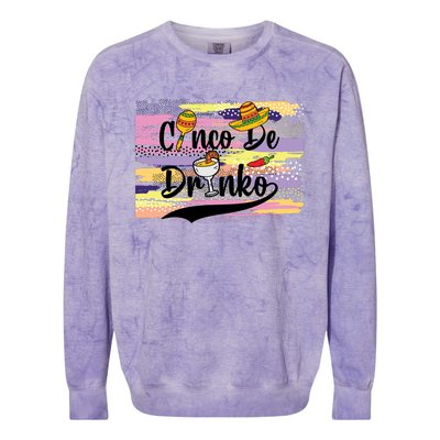 Cinco De Drinko Cinco De Mayo Sub Colorblast Crewneck Sweatshirt