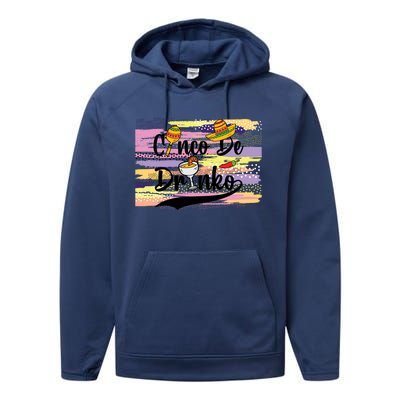 Cinco De Drinko Cinco De Mayo Sub Performance Fleece Hoodie