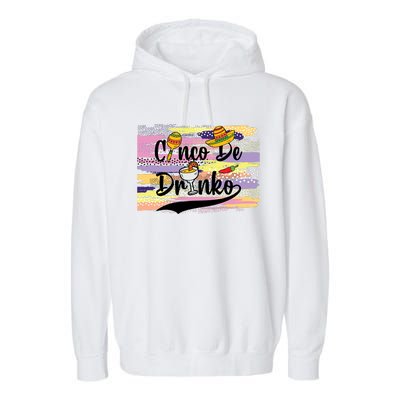 Cinco De Drinko Cinco De Mayo Sub Garment-Dyed Fleece Hoodie