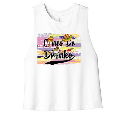 Cinco De Drinko Cinco De Mayo Sub Women's Racerback Cropped Tank