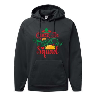 Cinco De Drinko Squad Performance Fleece Hoodie