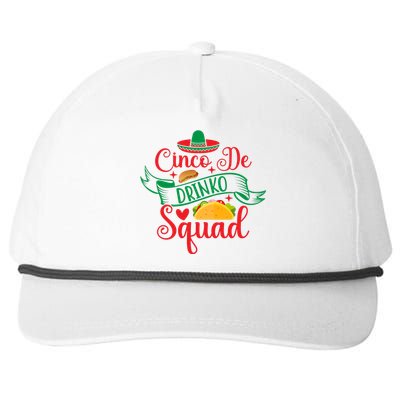 Cinco De Drinko Squad Snapback Five-Panel Rope Hat