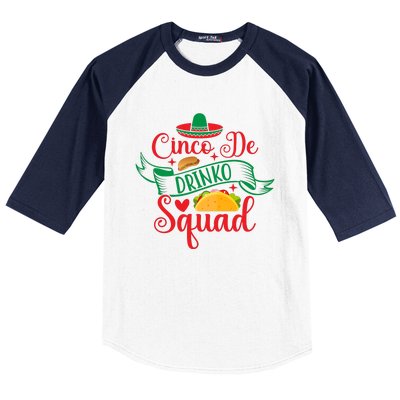 Cinco De Drinko Squad Baseball Sleeve Shirt