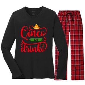 Cinco De Drinko T S Women's Long Sleeve Flannel Pajama Set 