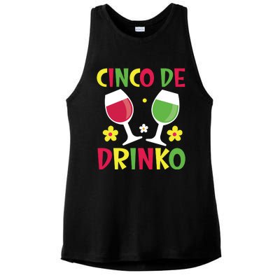 Cinco De Drinko T Ladies PosiCharge Tri-Blend Wicking Tank