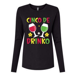 Cinco De Drinko T Womens Cotton Relaxed Long Sleeve T-Shirt