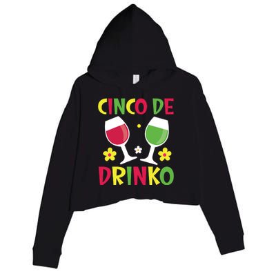 Cinco De Drinko T Crop Fleece Hoodie