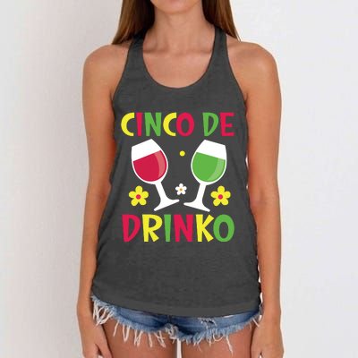 Cinco De Drinko T Women's Knotted Racerback Tank