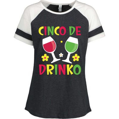 Cinco De Drinko T Enza Ladies Jersey Colorblock Tee