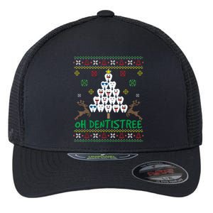 Cool Dentistree Dental Ugly Christmas Dentist Xmas Holiday Gift Flexfit Unipanel Trucker Cap