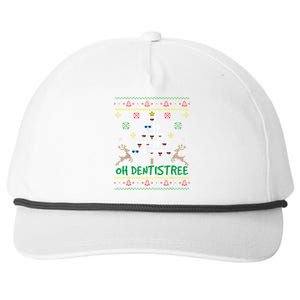 Cool Dentistree Dental Ugly Christmas Dentist Xmas Holiday Gift Snapback Five-Panel Rope Hat