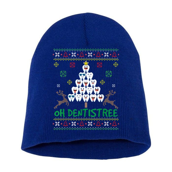 Cool Dentistree Dental Ugly Christmas Dentist Xmas Holiday Gift Short Acrylic Beanie