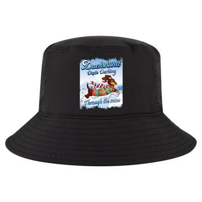 Christmas Dachshund Dog Owner Dashingthrough The Snow Meaningful Gift Cool Comfort Performance Bucket Hat