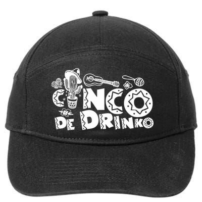 Cinco De Drinko Light 7-Panel Snapback Hat