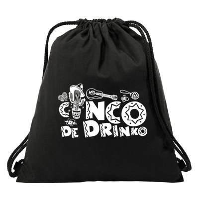 Cinco De Drinko Light Drawstring Bag