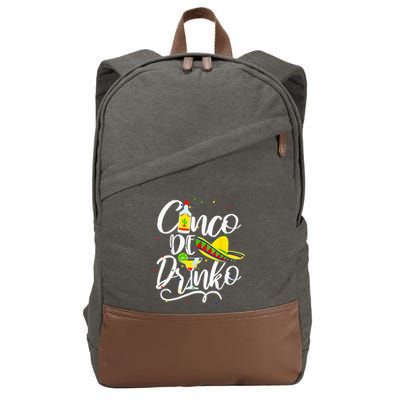 Cinco De Drinko Funny Cinco De Mayo Cotton Canvas Backpack