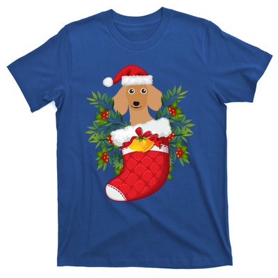 Christmas Daschund Doxie Inside Socks Great Gift T-Shirt