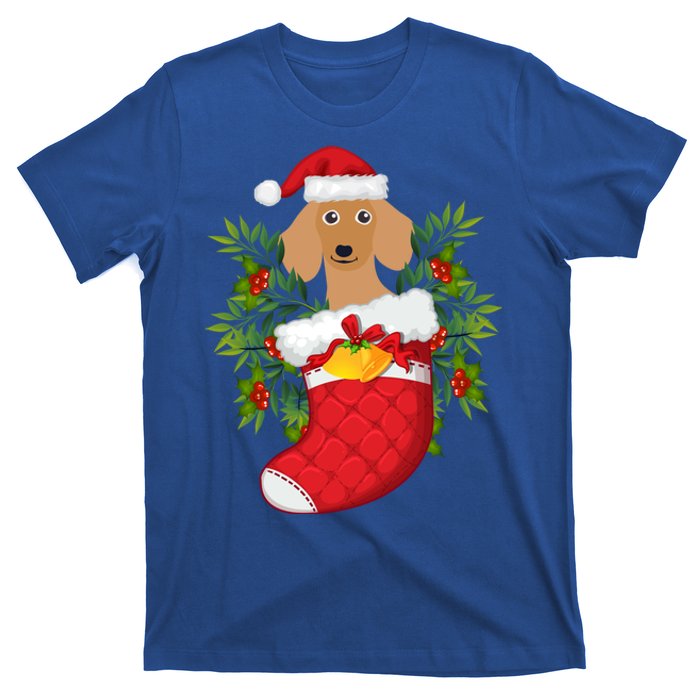 Christmas Daschund Doxie Inside Socks Great Gift T-Shirt