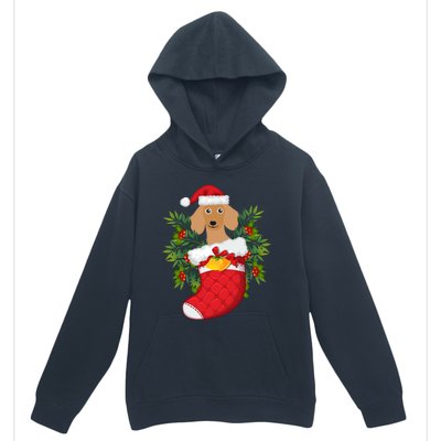 Christmas Daschund Doxie Inside Socks Great Gift Urban Pullover Hoodie