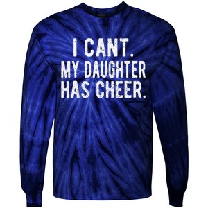 Cheer Dad Daughter Cheerleading Fathers Day Cheerleader Tie-Dye Long Sleeve Shirt