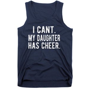 Cheer Dad Daughter Cheerleading Fathers Day Cheerleader Tank Top