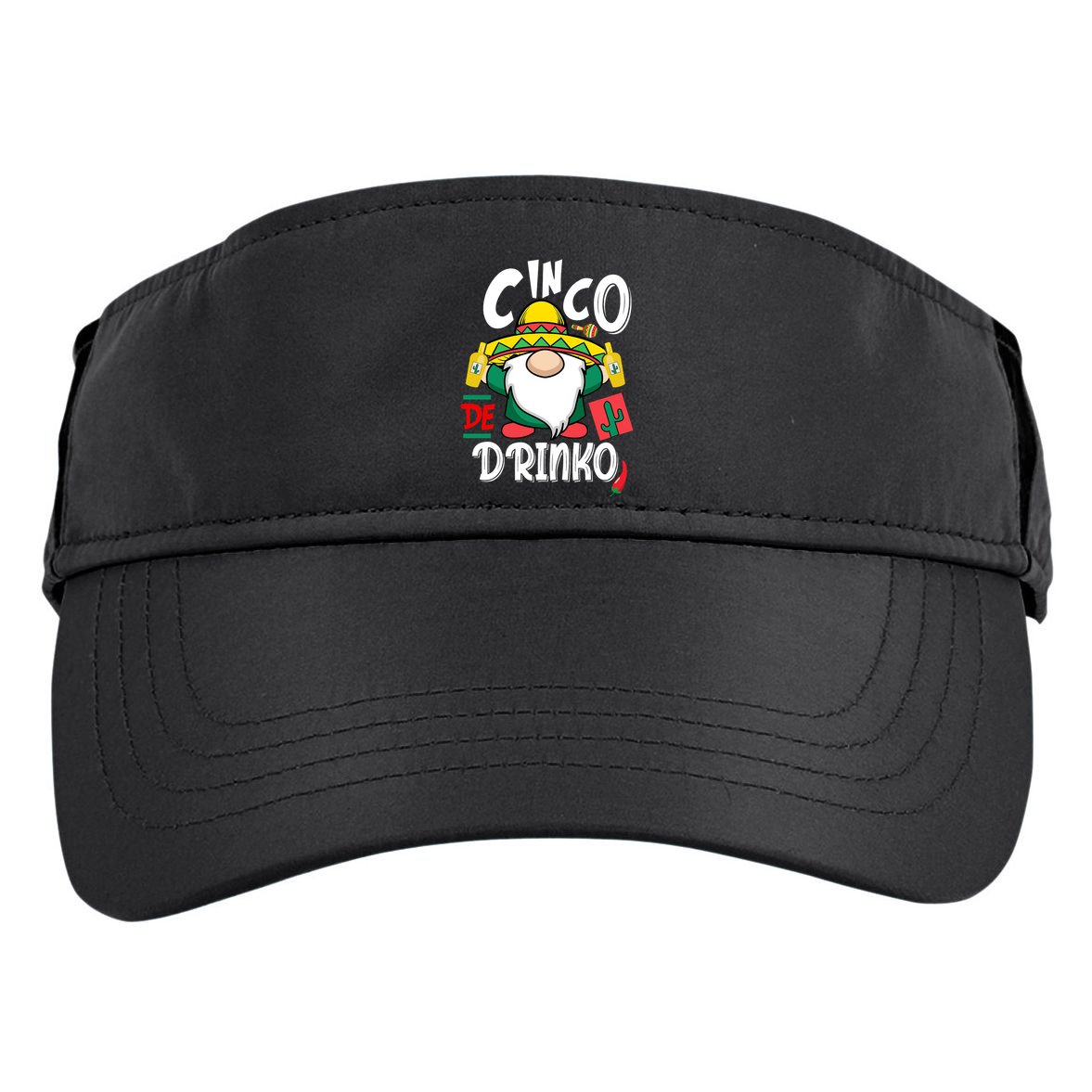 Cinco De Drinko Gnome Adult Drive Performance Visor
