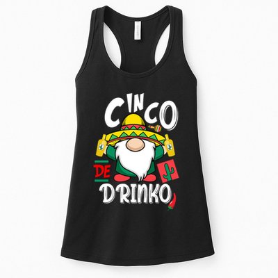 Cinco De Drinko Gnome Womens Tank Top