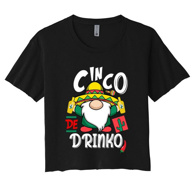Cinco De Drinko Gnome Crop Top