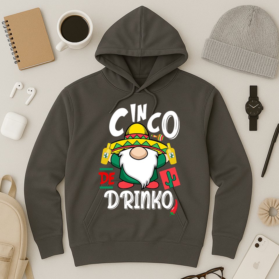 Cinco De Drinko Gnome Hoodie