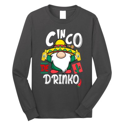 Cinco De Drinko Gnome Long Sleeve Shirt