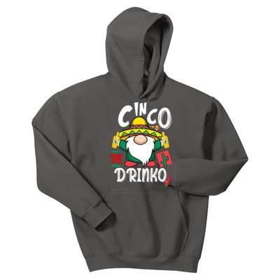 Cinco De Drinko Gnome Kids Hoodie