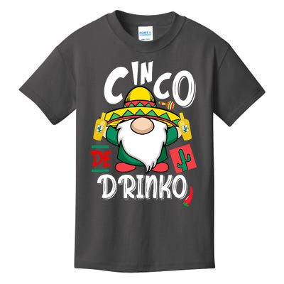 Cinco De Drinko Gnome Kids T-Shirt