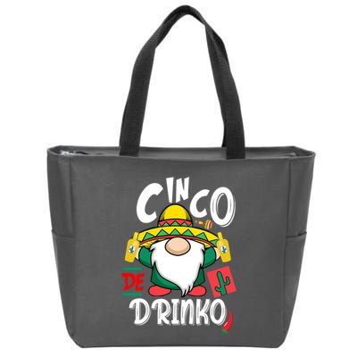 Cinco De Drinko Gnome Zip Tote Bag