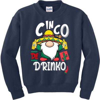 Cinco De Drinko Gnome Kids Sweatshirt