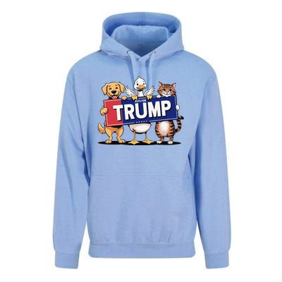 Cat Duck Dog Pets For Trump Gift Unisex Surf Hoodie