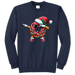 Christmas Dabbing Donut Santa Hat Xmas Lights Dab Sweatshirt