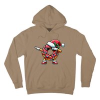 Christmas Dabbing Donut Santa Hat Xmas Lights Dab Hoodie