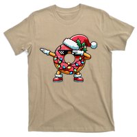 Christmas Dabbing Donut Santa Hat Xmas Lights Dab T-Shirt