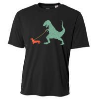 Cute Dachshund Dinosaur Funny Wiener Dog Cooling Performance Crew T-Shirt