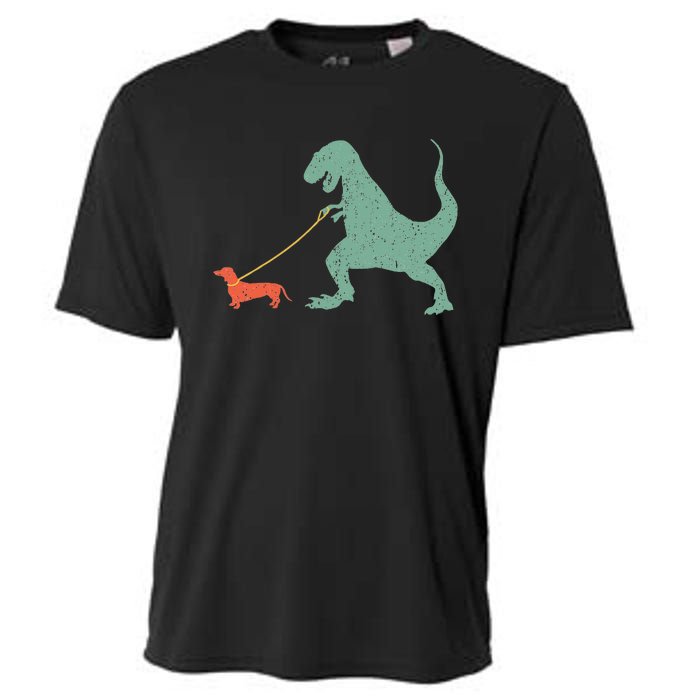 Cute Dachshund Dinosaur Funny Wiener Dog Cooling Performance Crew T-Shirt