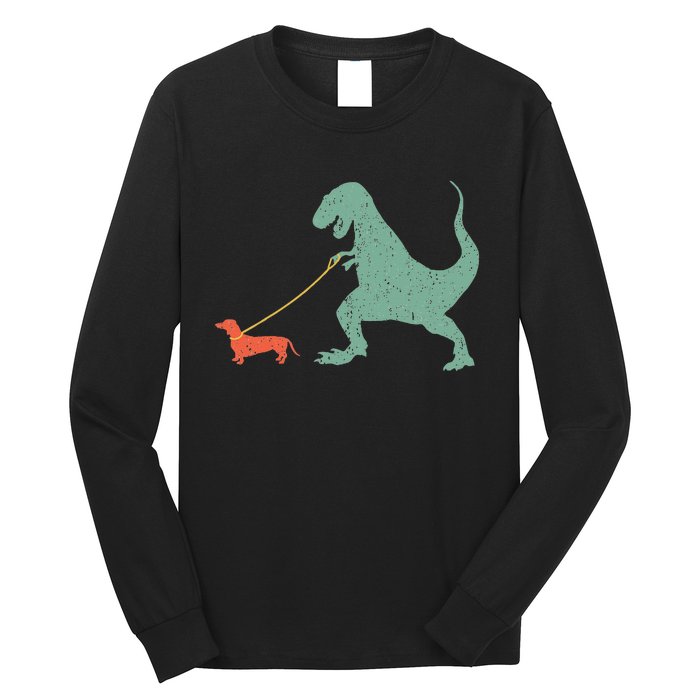 Cute Dachshund Dinosaur Funny Wiener Dog Long Sleeve Shirt